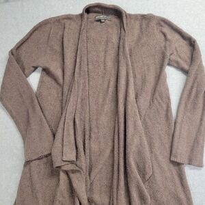 Barefoot Dreams Bamboo Chic Lite Cardigan Brown Open Front Wrap Sweater Size S/M
